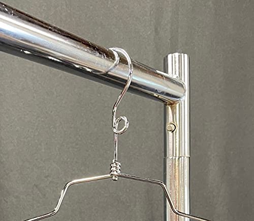 NAHANCO 18" Metal Shirt/Dress Hanger with Loop Hook, High Polished Chrome - 100/CTN.