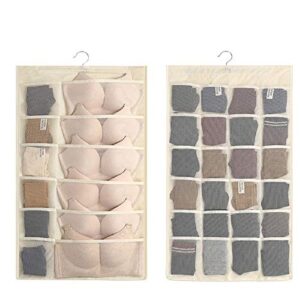 guagll household wardrobe storage bag for bra panties socks non-woven storage wall hanging bag