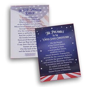 Educational Classroom American History Historical Document Posters - The Star-Spangled Banner and Preamble to the Constitution, 22x17