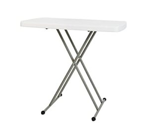 flash furniture folding table - granite white - height adjustable - 30 inch - tv tray - commercial grade laptop table