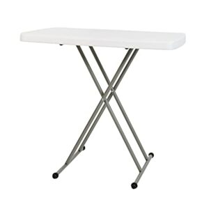 Flash Furniture Folding Table - Granite White - Height Adjustable - 30 Inch - TV Tray - Commercial Grade Laptop Table