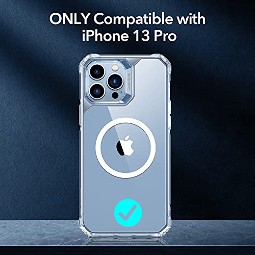 ESR Air Armor Magnetic Case with HaloLock Compatible with iPhone 13 Pro Case, Compatible with MagSafe, Military-Grade Protection, Yellowing-Resistant Hard Back, Shock-Absorbing Corners, Clear