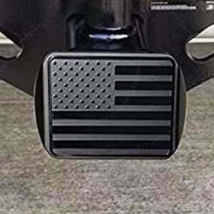 aluminum made tow trailer hitch cover receiver black american flag emblem plug