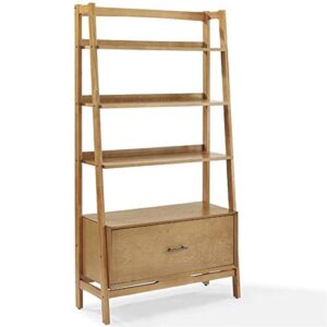 allora 38" 4 shelf ladder bookcase in acorn
