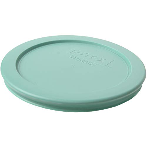Pyrex 7200-PC Sea Glass Blue Round Plastic Food Storage Lid, Made in USA - 2 Pack
