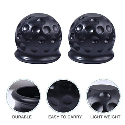 WINOMO 4pcs Trailer Ball Cover, Rubber Trailer Hitch Ball Cover, Towball Protect Cap Replacement Accessories for Daily Use Shop Store