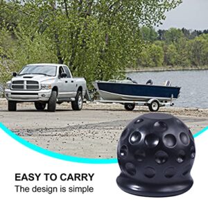 WINOMO 4pcs Trailer Ball Cover, Rubber Trailer Hitch Ball Cover, Towball Protect Cap Replacement Accessories for Daily Use Shop Store