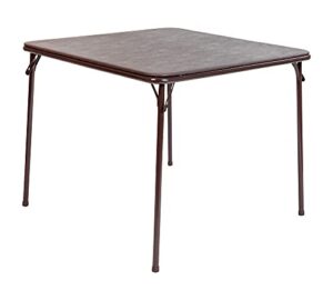 flash furniture folding card table - brown foldable card table square - portable table with collapsible legs