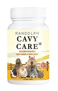 randolph cavy food care 70 g. immunostimulants & vitamin c supplement recovery & booster energy for guinea pig & herbivores small pet, probiotics improved digestion best prevent healthy rabbit feed