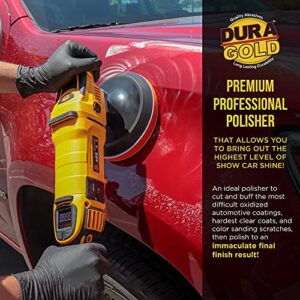 Dura-Gold Professional 7" Rotary Polisher Buffer Sander with Buffing & Polishing 8 Pad Kit, LED Variable Speed RPM Control, Heavy-Duty High-Performance, Powerful 1200 Watts - Car Auto Paint Detailing