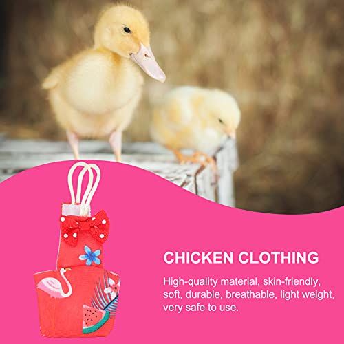 Balacoo Pet Chicken Diaper Adjustable Chicken Diaper Washable Pet Diaper Fashionable Duck Diaper with Bow Tie for Poultry Goose Duck Hen Chicken Red M