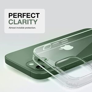 FlexGear Case for iPhone 13 and 2X Glass Screen Protectors [Full Protection] - Crystal Clear