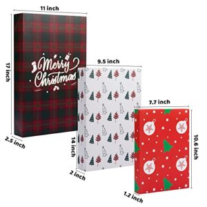 JOYIN 12 Pcs Christmas Paper Gift Boxes Assorted sizes with Lids and Base, Xmas Shirt Wrap Box, Holiday Present Box for Birthday Party Favors Decorations Wrapping Gift-Giving, 6 Design