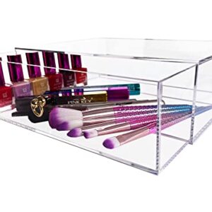 Creative Planet Acrylic Drawer Organizer Storage Drawers for Jewelry Makeup Hair Accessories Cosmetics Sunglasses Toiletries by Creative Planet Thoughtful Gift for Women, Girls (Transparent)
