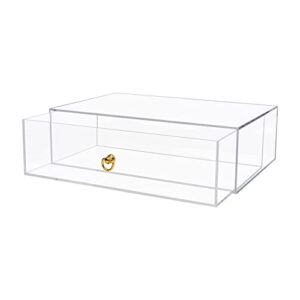 Creative Planet Acrylic Drawer Organizer Storage Drawers for Jewelry Makeup Hair Accessories Cosmetics Sunglasses Toiletries by Creative Planet Thoughtful Gift for Women, Girls (Transparent)