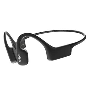 SHOKZ OpenSwim Swimming MP3 - Bone Conduction MP3 Waterproof Headphones for Swimming - Open-Ear Wireless Headphones, No Bluetooth, with Nose Clip and Earplug (Black)