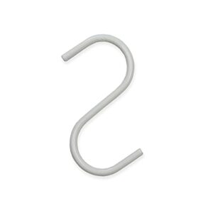 nahanco 4" heavy duty steel s-hook hanger, white - 12/carton