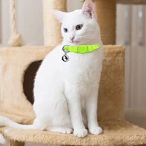 Uteuvili 12 PCS Breakaway Cat Collars with Bell Colorful Soft Safety Buckle Cat Collars Adjustable Breakaway Kitten Collars Safety Collars for Cats, 7 in-11 in