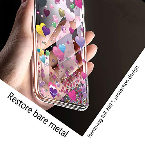 HHUAN Case for Alcatel 1 2021 (5.00 Inch) with Tempered Glass Screen Protector, Clear Soft Silicone Protective Cover Bumper Shockproof Phone Case for Alcatel 1 2021 - YQ29