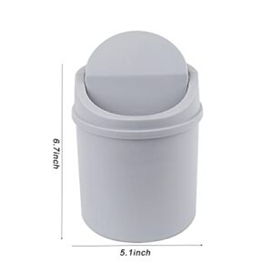 SOUJOY 4 Pack Mini Trash Can with Lid, 3L Small Countertop Garbage Can, Modern Desktop Waste Bin for Bathroom Vanity, Desk, Tabletop or Coffee Table