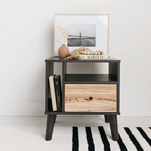 signature design by ashley piperton 1 drawer nightstand, 21"w x 17"d x 22"h, black