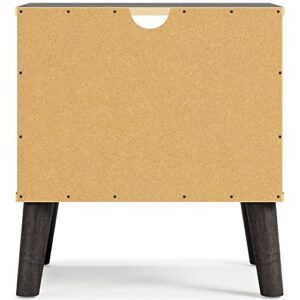 Signature Design by Ashley Piperton 1 Drawer Nightstand, 21"W x 17"D x 22"H, Black