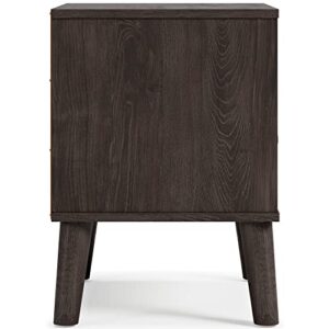 Signature Design by Ashley Piperton 1 Drawer Nightstand, 21"W x 17"D x 22"H, Black