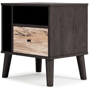 Signature Design by Ashley Piperton 1 Drawer Nightstand, 21"W x 17"D x 22"H, Black