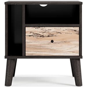 Signature Design by Ashley Piperton 1 Drawer Nightstand, 21"W x 17"D x 22"H, Black