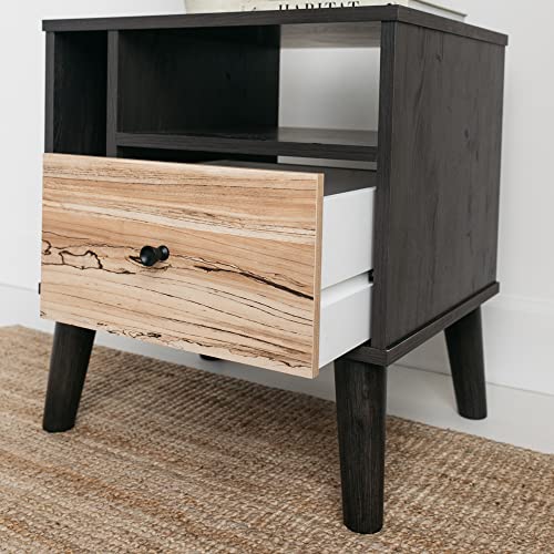 Signature Design by Ashley Piperton 1 Drawer Nightstand, 21"W x 17"D x 22"H, Black