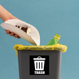 2 PCs Trash Sticker 4"x4" - Trash and Recycling Stickers for Trash Can - Waste Management Sticker - Trash Can Stickers - Trash Recycle Stickers for Trash Bins - Trash Stickers Bins - Trash Sign