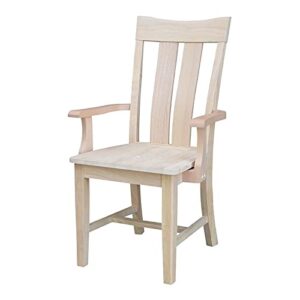 international concepts ava unfinished wood arm chair
