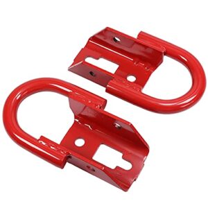 JDMSPEED New Towing Hook Red Front Pair FL3Z17N808A FL37-17N808-A Replacement For Ford F-150 2015 2016 2017 2018 2019