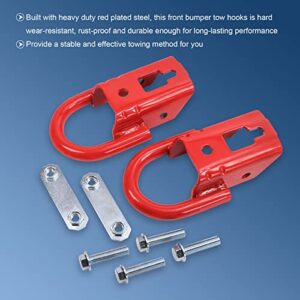 JDMSPEED New Towing Hook Red Front Pair FL3Z17N808A FL37-17N808-A Replacement For Ford F-150 2015 2016 2017 2018 2019