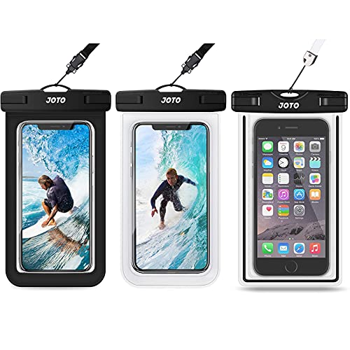 JOTO [2 Pack Universal Waterproof Pouch Cellphone Dry Bag Case for Phones up to 7.0" Bundle with Universal Waterproof Case for Phones up to 6.5"