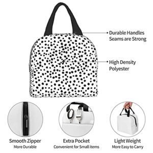 Algranben Polka Dot Lunch Bags for Teen Women Insulated Aesthetic Lunch Box Thermal Tote Cooler