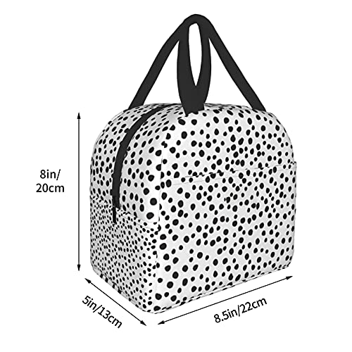 Algranben Polka Dot Lunch Bags for Teen Women Insulated Aesthetic Lunch Box Thermal Tote Cooler