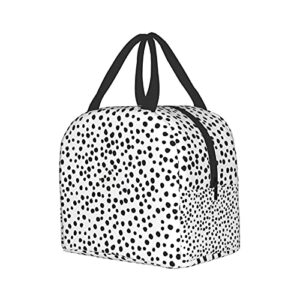 Algranben Polka Dot Lunch Bags for Teen Women Insulated Aesthetic Lunch Box Thermal Tote Cooler