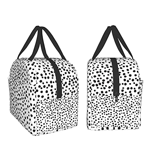 Algranben Polka Dot Lunch Bags for Teen Women Insulated Aesthetic Lunch Box Thermal Tote Cooler