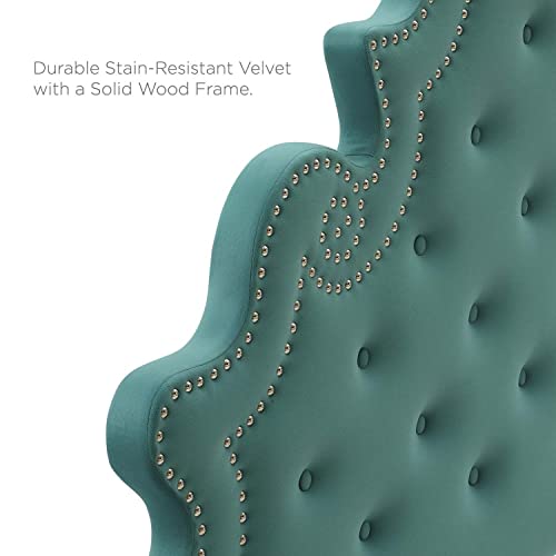 Modway Diana Tufted Performance Velvet Headboard, Full/Queen, Teal