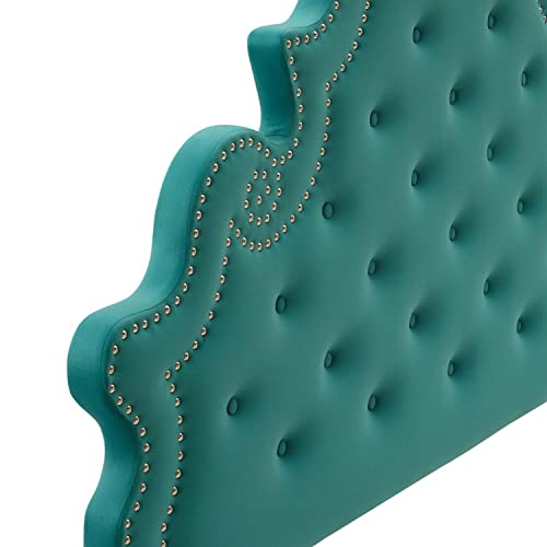 Modway Diana Tufted Performance Velvet Headboard, Full/Queen, Teal