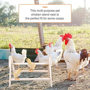 NUOBESTY Chicken Wooden Jungle, 1 Pc Birds Gym Backyard Barnyard, Chick Perch Wood Stand Chicken Cage Wood Roosting Bar Chicken Toys for Coop and Brooder for Chickens Hens Chicks |43X34X25.5CM