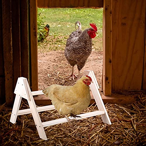 NUOBESTY Chicken Wooden Jungle, 1 Pc Birds Gym Backyard Barnyard, Chick Perch Wood Stand Chicken Cage Wood Roosting Bar Chicken Toys for Coop and Brooder for Chickens Hens Chicks |43X34X25.5CM
