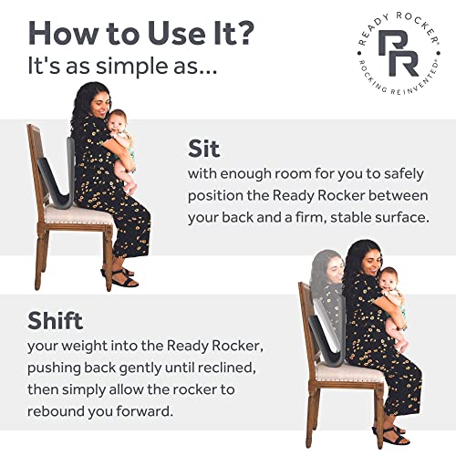 READY ROCKER Portable Rocking-Chair - Ideal for Nursery Furniture, Home-Office-Chair-Outdoor-Use, Travel for Moms, Dads, Seniors - Replaces Need for Glider - Baby Registry-Shower Gift | Stone
