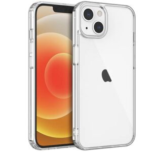 shamo's compatible with iphone 13 case, clear cases shockproof with tpu silicone bumpers anti-scratch cover, transparent hd clear [ anti yellowing ] (clear)