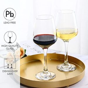 Wine Glasses Set of 8, 12 Oz Classic Red or White Wine Glass with Stem, Perfect for Home, Restaurant Use, Dishwasher Safe