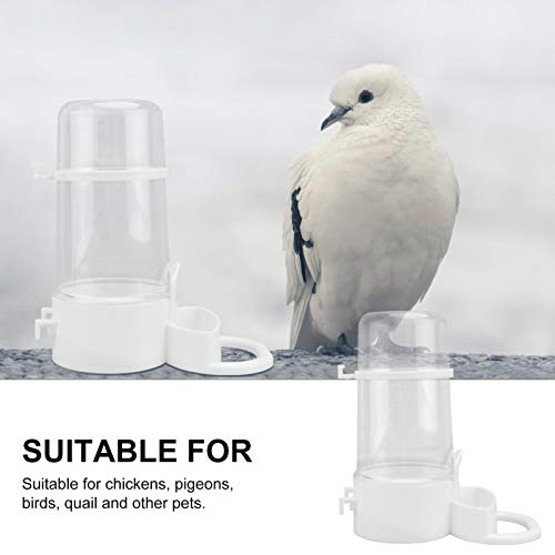 POPETPOP Bird Water Dispenser- Parrot Automatic Feeder Waterer Bottle Drinker Container Hanging on Cage for Parrots Budgie Cockatiel Lovebirds