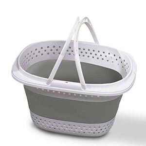 iloote foldable laundry basket plastic pop up storage container 60l