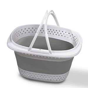 Iloote Foldable Laundry Basket Plastic Pop Up Storage Container 60L