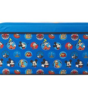 Disney Mickey Mouse Collapsible Toy Storage Bench and Ottoman, 14.5" H x 14.5" D x 25" L